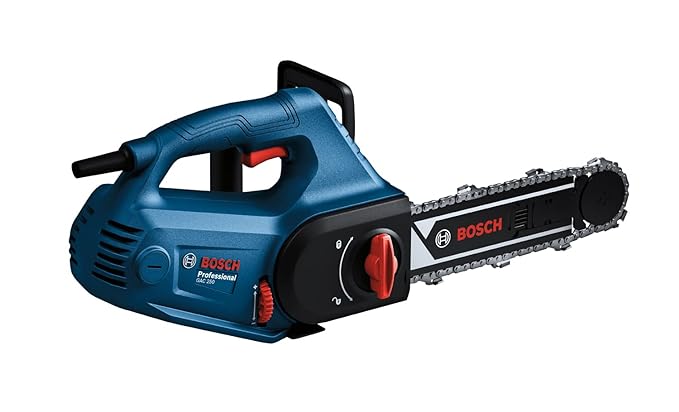 Bosch GAC 250-AAC Corded Electric Block Cutter, 1200W, 1.3mm Chain Gauge, 12 m/s, Ergonomic Handle + 1 (Bosch Guide Rail, Saw Chain & Sprocket Wheel)
