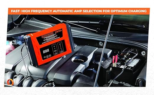 BLACK+DECKER BC12-B2 2/8/12 Amp 3 Speed Automatic Battery Charger and Manual Control