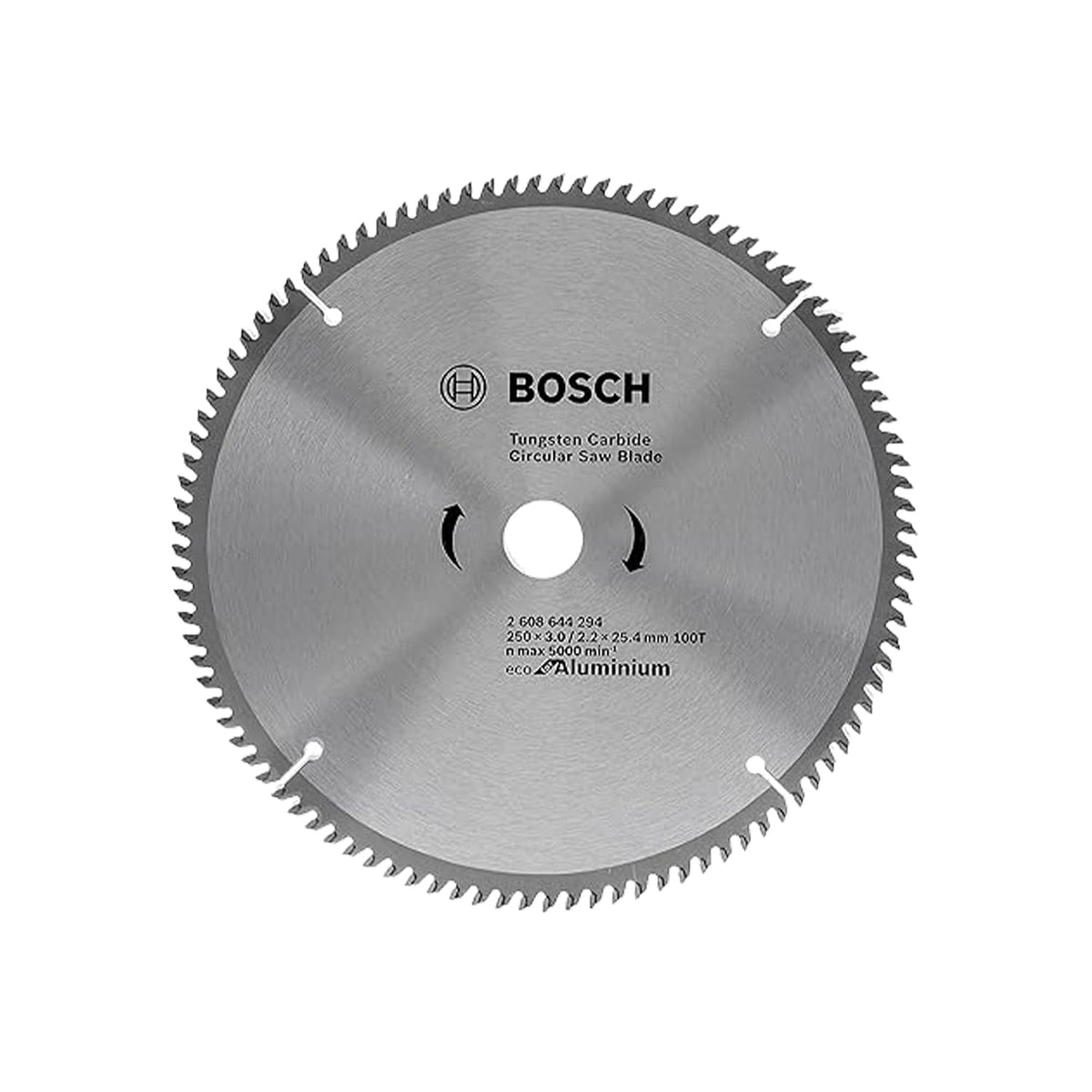 BOSCH 2608644294 Professional Circular Saw Blade 250mm x 30mm Bore, 100 Teeth for Aluminium, Plastics & Non-Ferrous Metals, Compatible with Handheld & Bench Saws