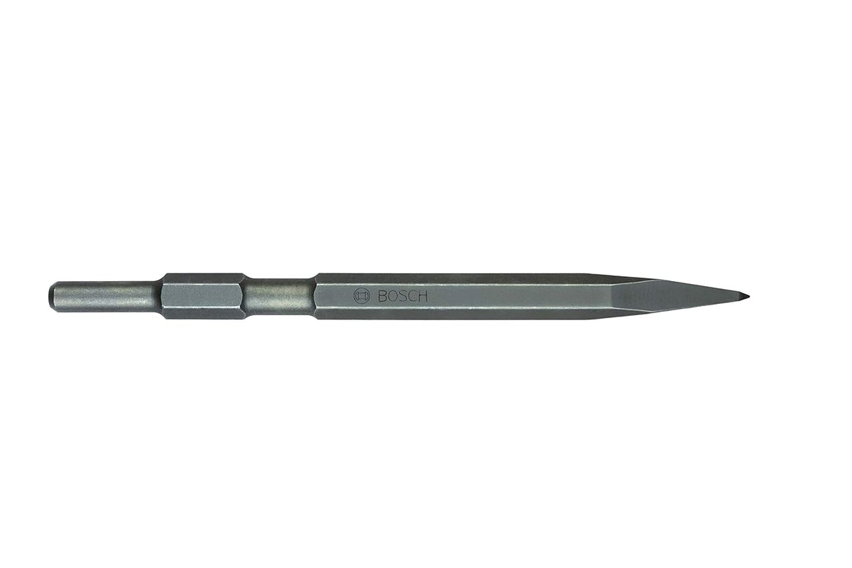 Bosch 2608690350 Professional Pointed Chisel With 17 Mm Hex Shank Suitable For 5Kg Hammer, Total Length 280 Mm