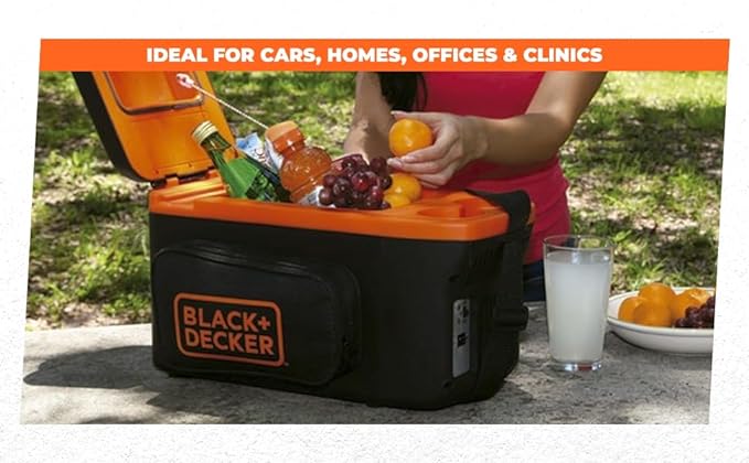 BLACK+DECKER BDC8-LA Thermoelectric Portable Automotive Car Beverage Cooler & Warmer (PRE-COOL Required) -8 Liters