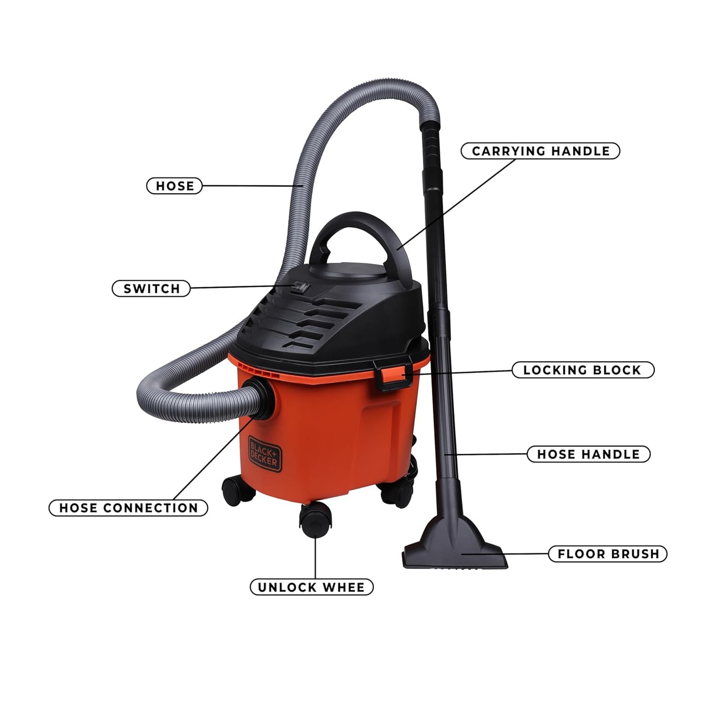 BLACK & DECKER BDWD08 - 8L WET & DRY VACUUM CLEANER