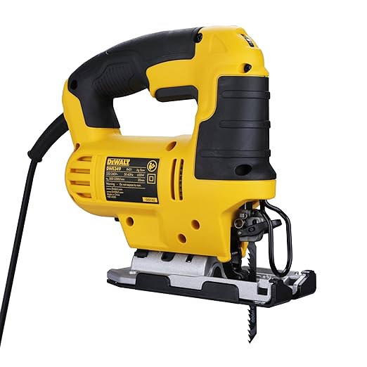 DEWALT DWE349-IN Jigsaw For Cutting Wood Metal and Plastic 650Watt with 6 Variable Speed