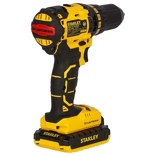 STANLEY SBD201D2K 18V,13mm Li-ion Brushless Cordless Drill Machine Driver-2x1.5Ah Batteries