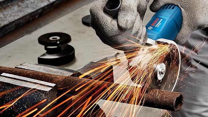 BOSCH Professional GWS 800 with 2 Cutting Wheels & 1 Grinding Wheel Corded Electric Angle Grinder