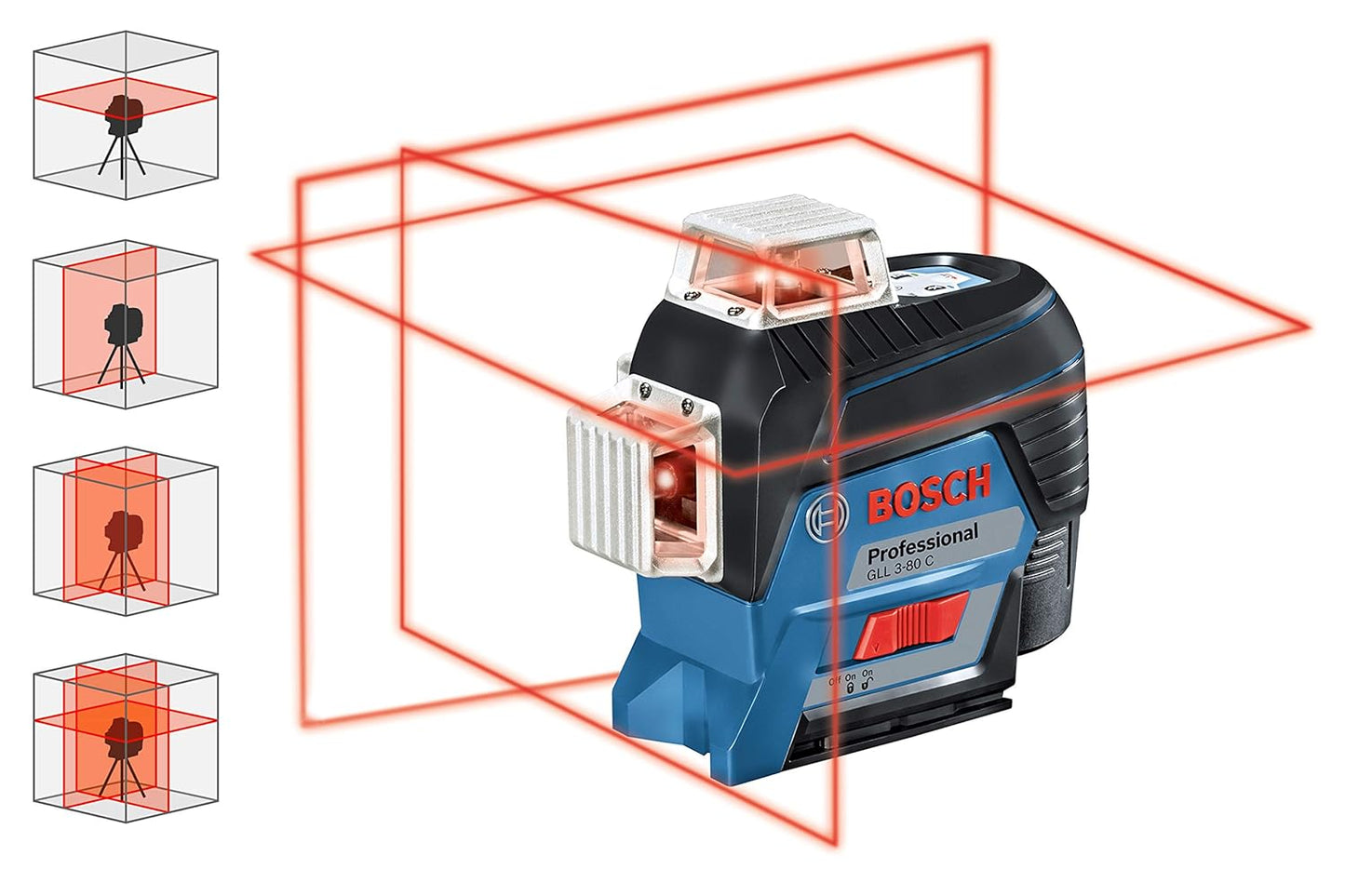 Bosch GLL 3-80 CG 540nm Laser Colour Green 3 Line Line laser