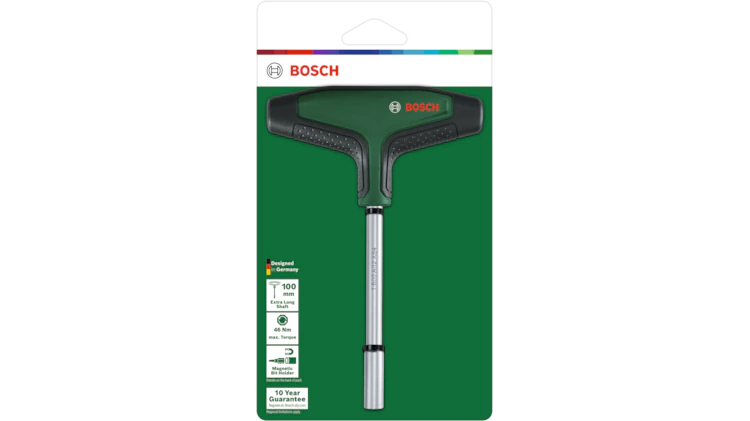 BOSCH 1600A039J3 T-handle bit screwdriver set 19-piece