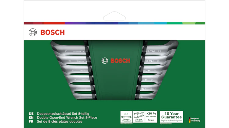 Bosch 1600A03HM8 Double Open-End Wrench Set 8-Piece