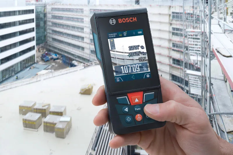 Bosch GLM 150 C Professional Laser Measure, 100m Range, Inbuilt Camera Viewfinder, IPS Display, Bluetooth Connectivity for Data Transfer, 1 Year Warranty