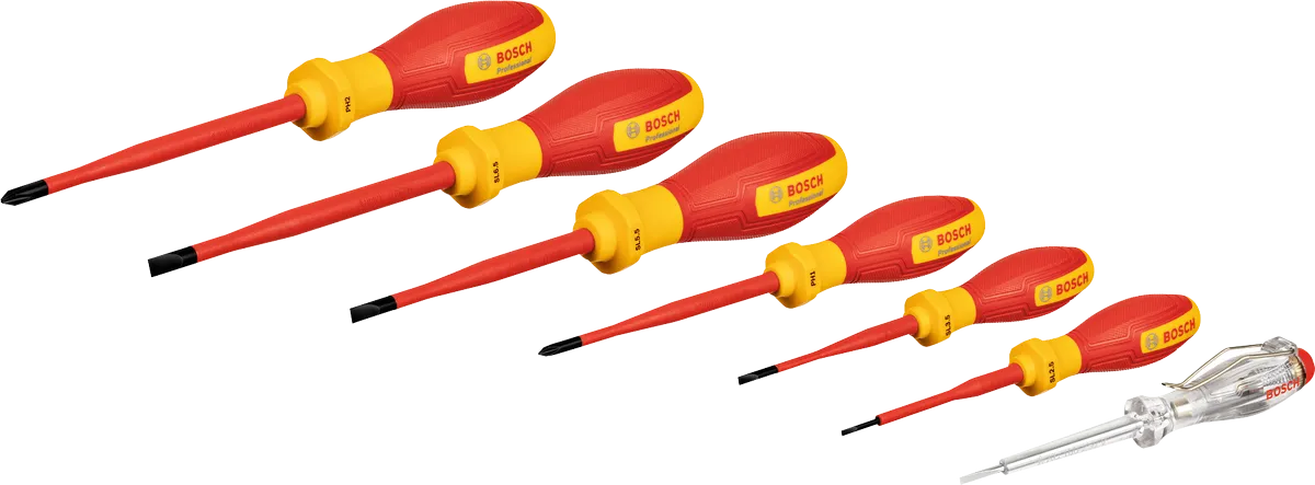 Bosch 1600A02NF7 VDE Screwdriver Set SL/PH 7 pcs