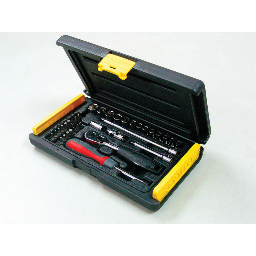 Stanley 1-89-033 35PC 1/4 SQ. DR. SOCKET SET 6PT MET