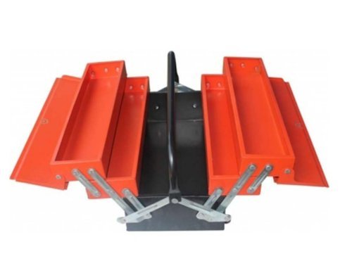 GROZ 5 Tray Cantilever Tool Box| Ideal for organizing tools for DIY, household & industrial applications |Powder Coated| Heavy Gauge Steel Construction| Load Capacity: 35 Kgs| MTB/5
