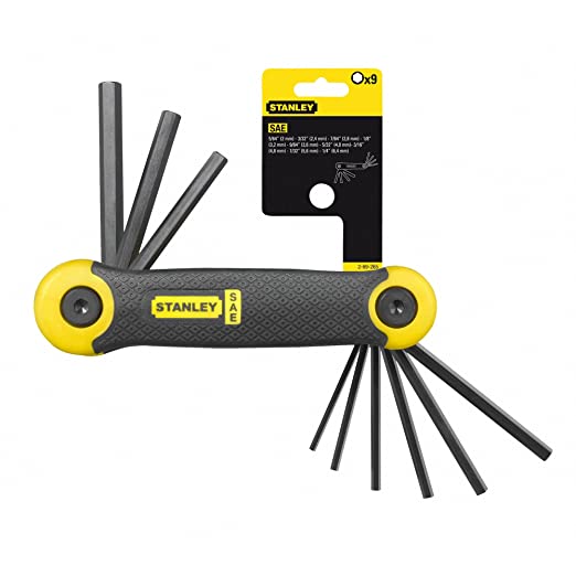 Stanley 2-69-265 9 PIECE SAE FOLDING HEX KEY SET