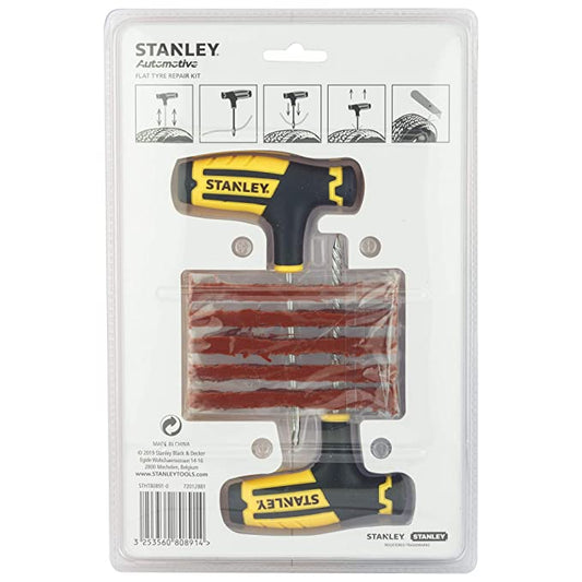 Stanley STHT80891-0 Flat Tubeless Tyre Repair Kit for Cars and Bikes