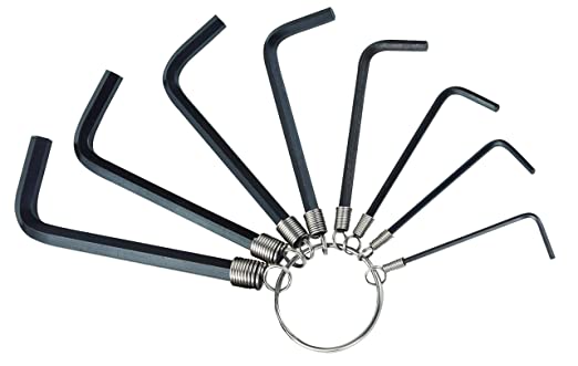 Groz 8 pc Hexagon Key Set | Ideal for automotive, household & industrial applications| Chrome Vanadium Construction| Corrosion Resistant| Conforms to DIN 898 Standard| ALN/HX-HX/8/GRZ