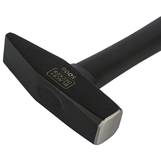 BLACK+DECKER BDHT51395 Metal Fiberglass Handle DIN Hammer-500gms