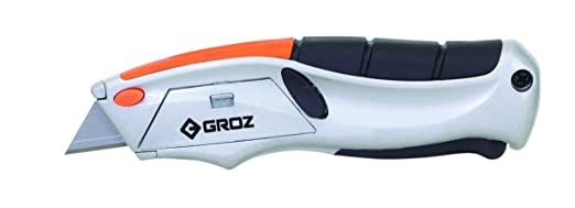 Groz KNV/R/6 Retractable Knife, Overall Length: 6-3/4" (170 mm), Blade Thickness: 0.6 mm)