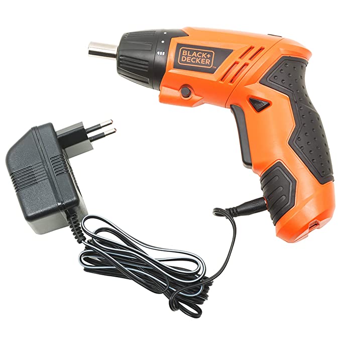 BLACK+DECKER KC4815 Cordless Screwdriver Set Ni-Cd (Nickel-Cadmium) with LED Work light , Screw Bits Set & Adjustable Torque, 4.8 Volts 200 RPM