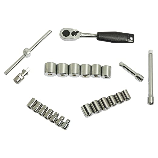 STANLEY 1-89-035 3/8'' SQ. Drive 6 Point Metric Socket Set 24-Pieces