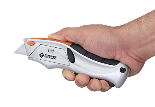 Groz KNV/R/6 Retractable Knife, Overall Length: 6-3/4" (170 mm), Blade Thickness: 0.6 mm)