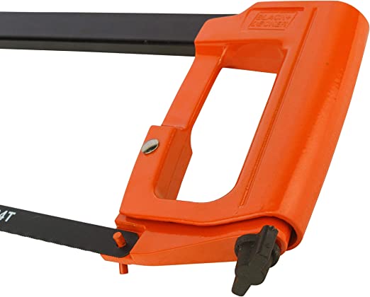 Black+ Decker BDHT20344 300mm Orange & Black Metal Hacksaw