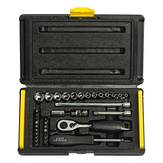 Stanley 1-89-033 35PC 1/4 SQ. DR. SOCKET SET 6PT MET