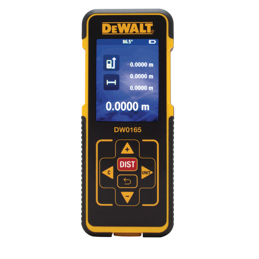 DEWALT DW0165N 50M 165 Ft. Laser Distance Measurer for Distance Area and Volume Measurement with Color Screen