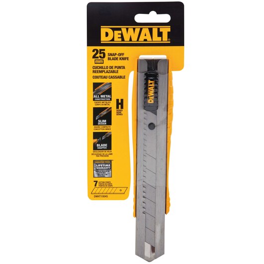 Dewalt DWHT0-10250 SNAP-OFF KNIFE WITH AUTO-LOCK SLIDER 25mm