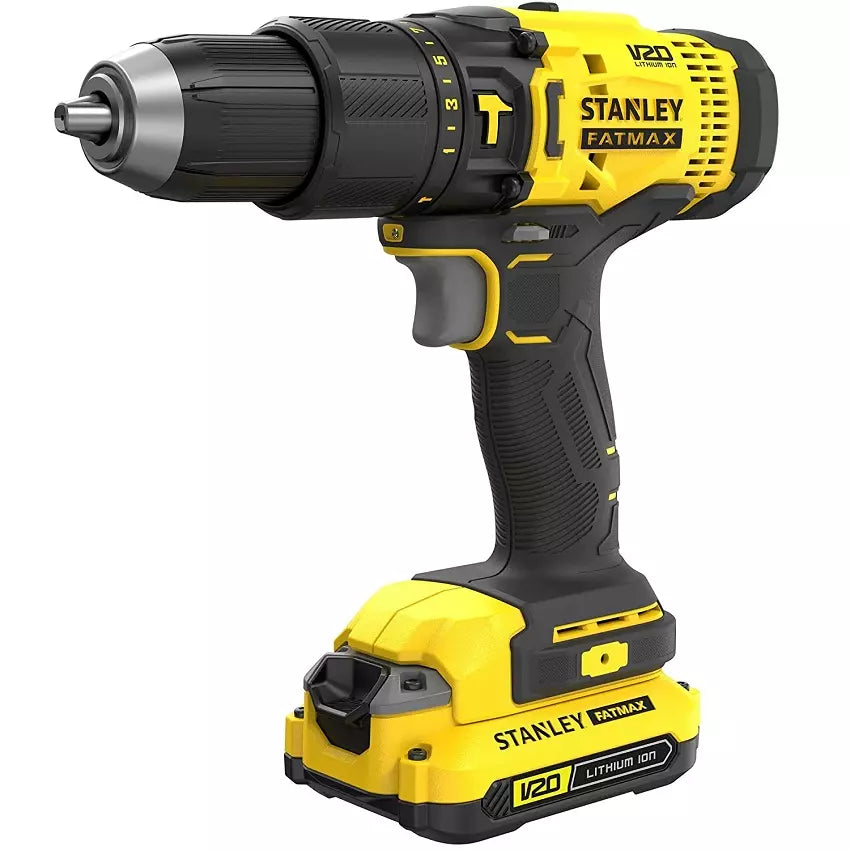 Stanley SCD711D2KA-B1 BR Hammer Drill Kit with 100 pcs - 20V Cordless