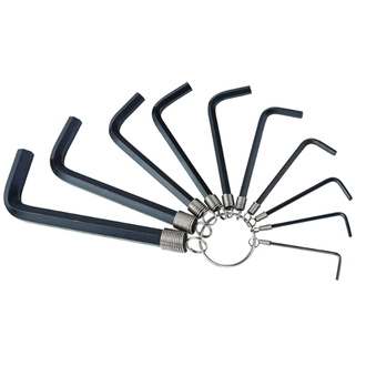 Groz ALN/HX-HX/10/GRZ Groz 10 pc Allen Hex Key Tool Set for Garages, Workshops, Industries, DIYs, etc. | Durable Chrome Vanadium Steel | METRIC | Compact, Easy To Carry, Various Sizes