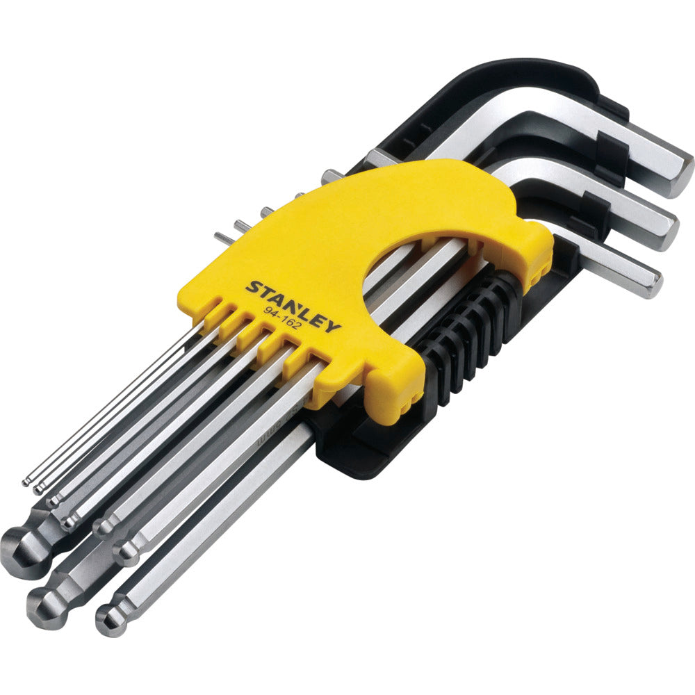 Stanley 9 PC LONG SPHERIC-HEAD HEX KEY SET - everyday use