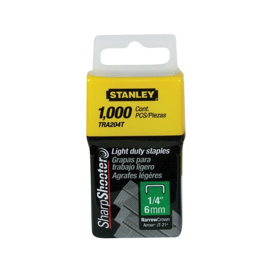 Stanley 1-TRA204T 6MM/1/4" L/D STAPLES(1 000) A TYPE