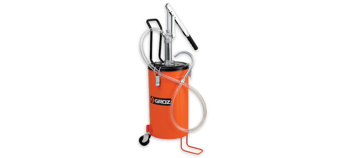 Groz 12 Litre Bucket Oil Pump with Wheel 12W