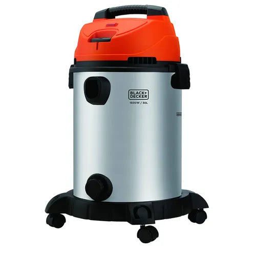 Black + Decker WDBDS30-IN 30L WET DRY STAINLESS STEEL VAC CLEANER