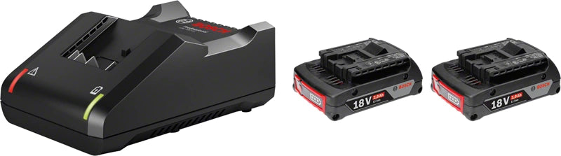 Bosch Starter kit : GAL 18V-40 + 2x GBA 18V 2.0Ah Battery-Packs