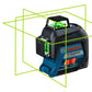Bosch Professional Laser Level GLL 3-60 XG (Green Laser, Working Range: 30 m, 4x Battery, AA, in Carrying Case)