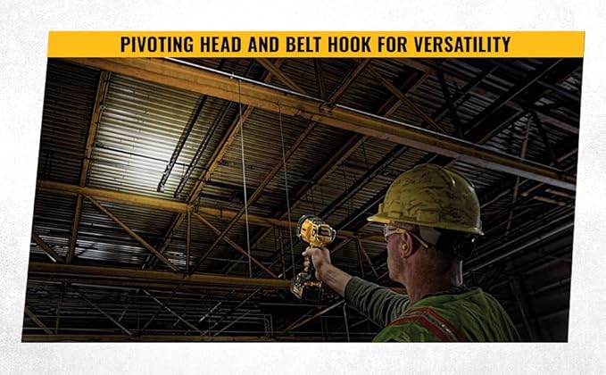 Dewalt DCL040-XJ 18 Volt Li-ion XR Cordless LED Pivot Light with 110 Lumen Output and 6 Hrs runtime on Single Battery Charge (Bare Tool)