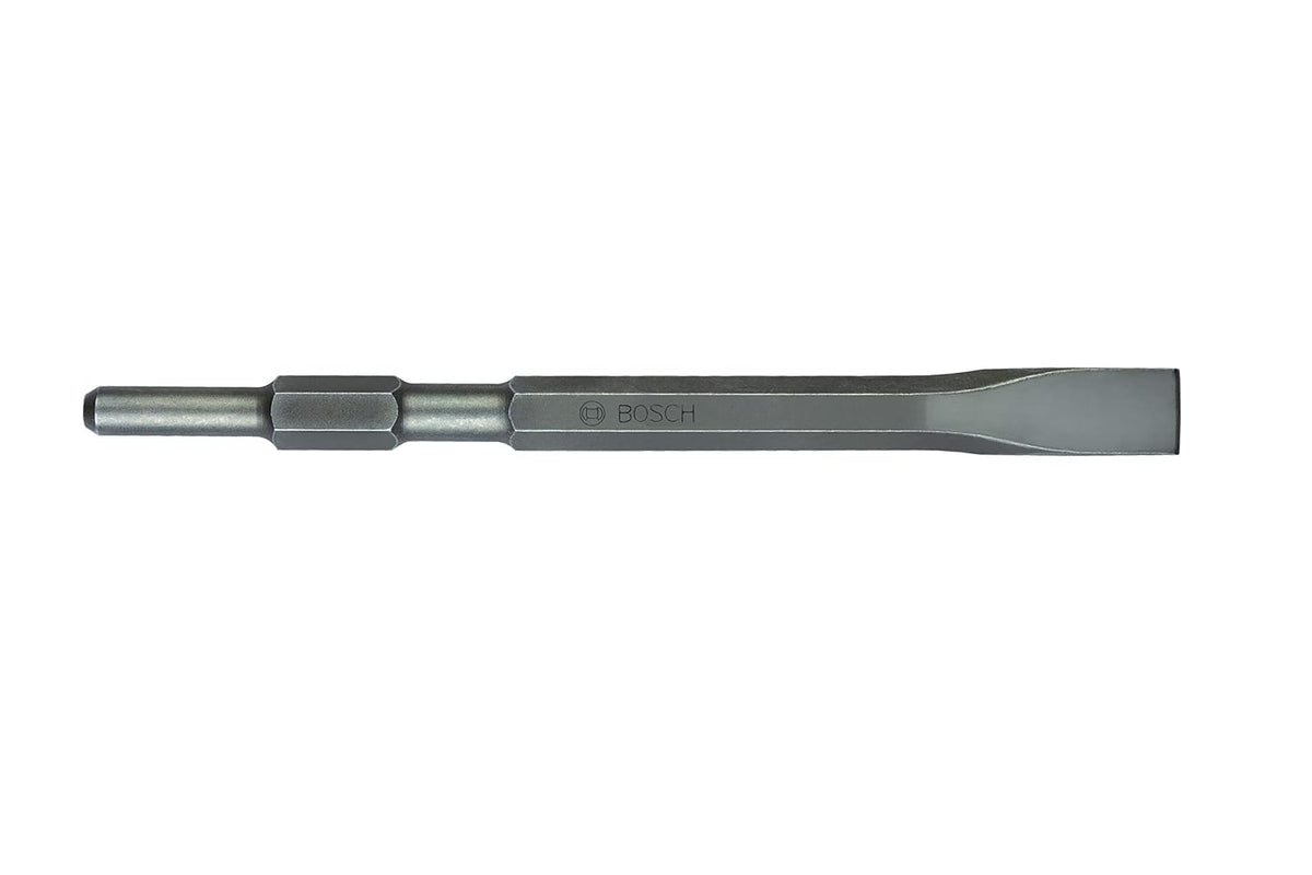 Bosch 2608690351 Professional Flat Chisel With 17 Mm Hex Shank Suitable For 5Kg Hammer, Total Length 280mm,