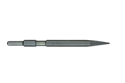 Bosch 2608690350 Professional Pointed Chisel With 17 Mm Hex Shank Suitable For 5Kg Hammer, Total Length 280 Mm