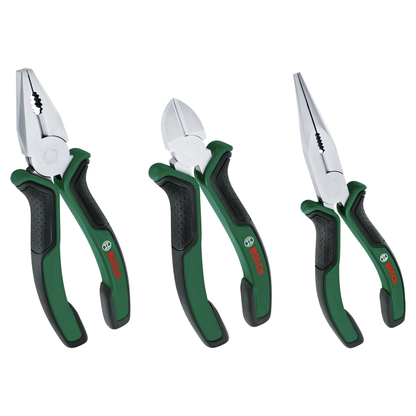 BOSCH 1600A02C0S Home and Garden 3-Piece Pliers Set