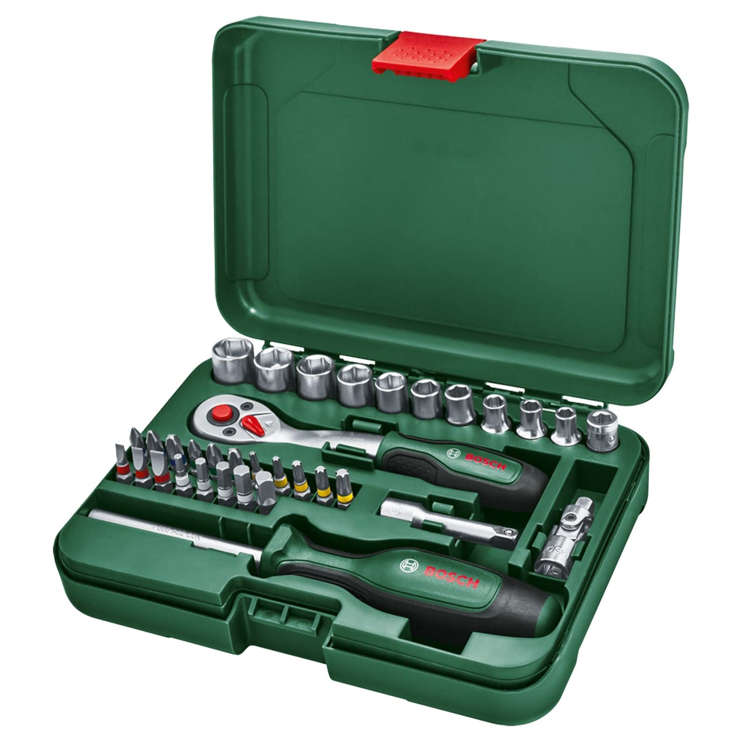BOSCH 1600A02BY1 Home and Garden 34-Piece Socket Set - 1/4" Drive