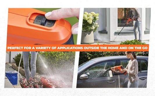 BLACK+DECKER BCPC20D1-B1 18V 2.0Ah Cordless High Pressure Washer Water Jet Cleaner