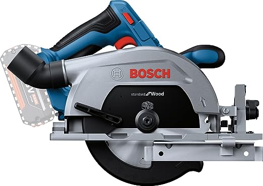 Bosch Gks 185-Li Cordless Circular Saw, Blade 165 Mm, 5,000 Rpm, Brushless Motor, Brake System, 2.8 Kg + 1 Bosch Saw Blade (Solo Tool - 18V Batteries & Charger Sold Separately)
