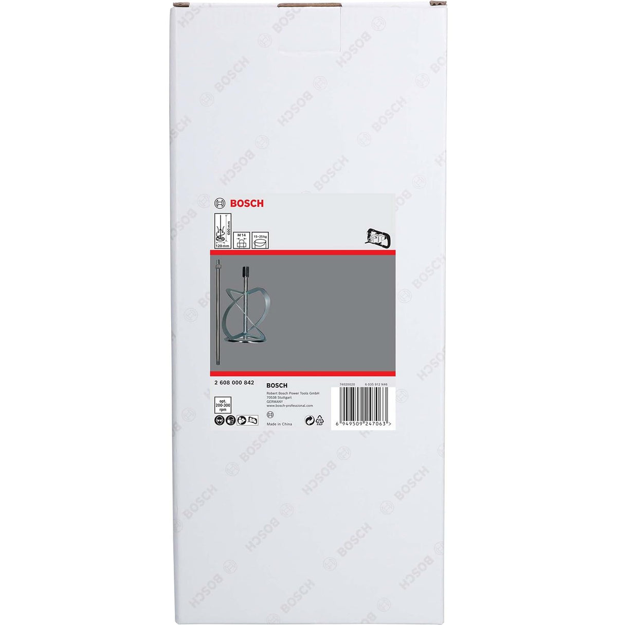 Bosch 2608000842  PRO Drill Mixing Basket for Viscous and Sticky Materials, M14, Diameter 120 mm, Professional Drill Accessories