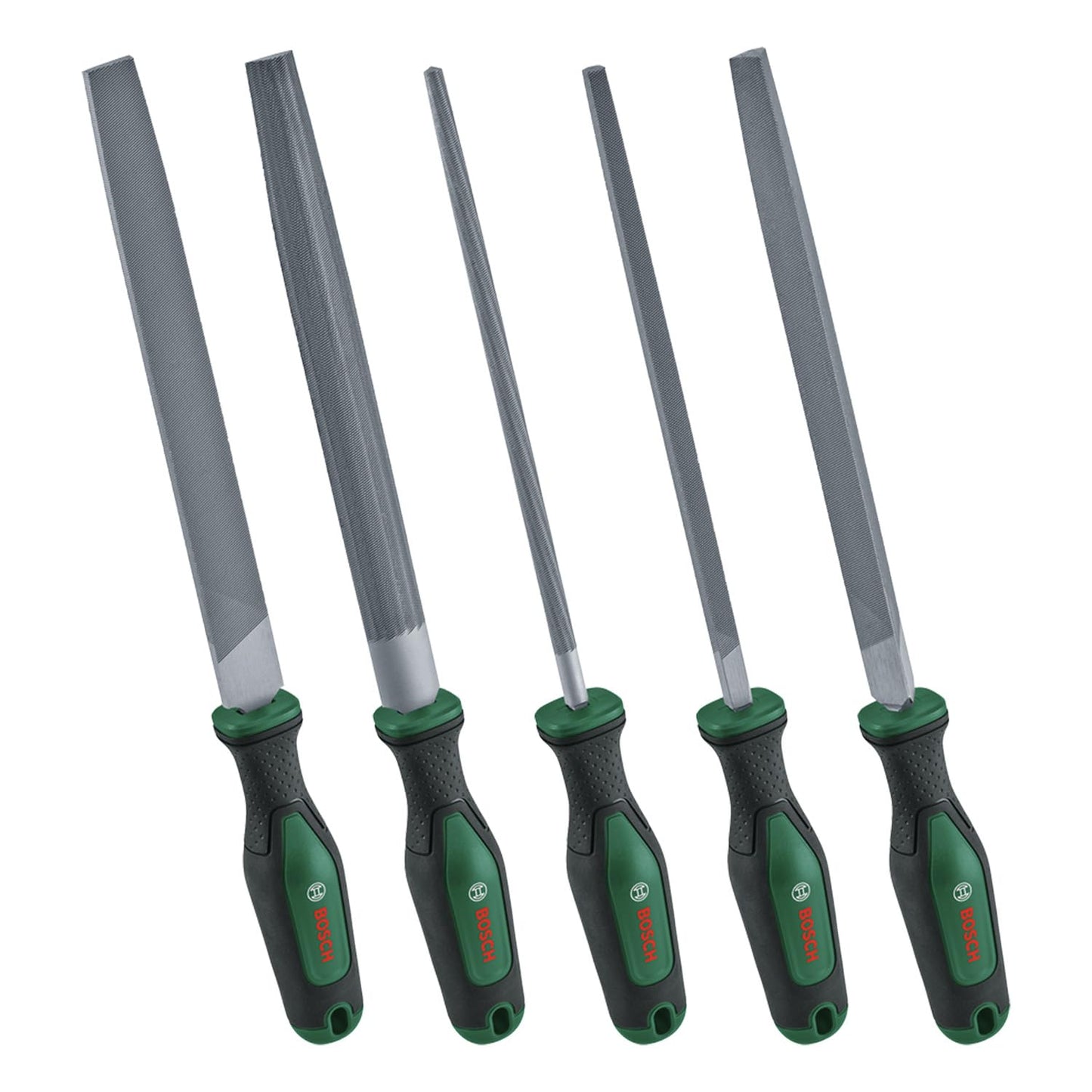 Bosch 1600A02ZB0 5-Piece File Set 200mm Durable Carbon Steel Files