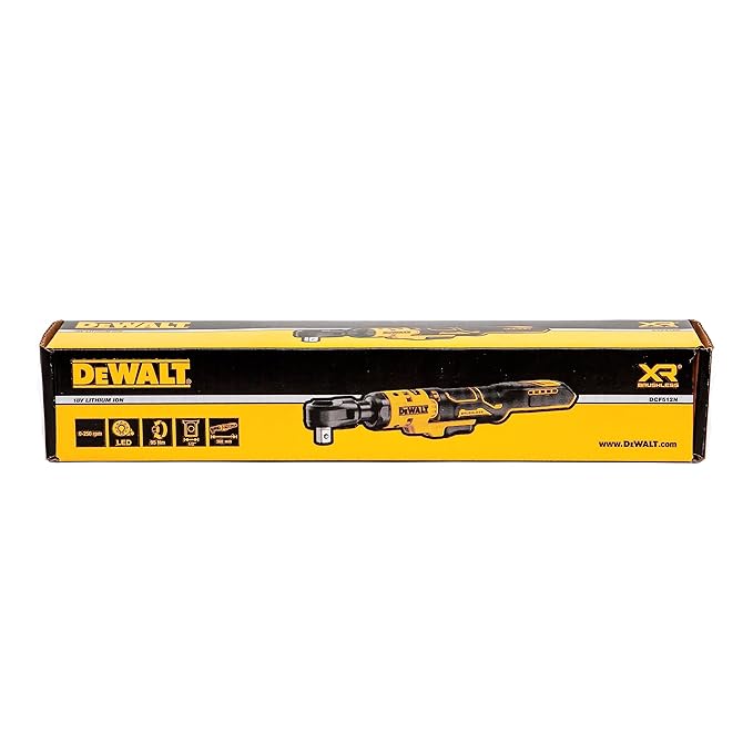 Dewalt DCF512N-XJ 18V XR Li-ion Cordless Brushless 1/2" Open Head Ratchet,95Nm Torque - Bare Tool