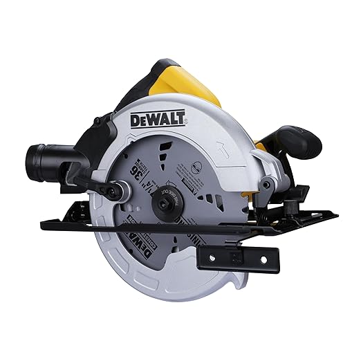 DEWALT DWE5615 1500W 184mm Compact Circular Saw with 2mm Thickness Stamp Steel Shoe for Sharp Cuts