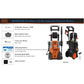 BLACK+DECKER BEPWB2400-IN 220V 2100W High Pressure Washer, 6.5 L/min Maximum Flow Rate, IPX5 Protection