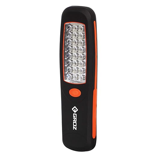 Groz 3W LED Inspection Lamp| Impact Resistant Body| Integrated 360 degree Swivel Hook| Runtime: 4 Hrs|110 Lumen | Handsfree Operation| LED/321