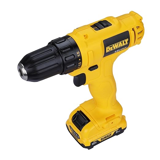 DEWALT DCD700D2 12V, 10mm XR Li ion Cordless Drill Driver with 2x2.0 Ah Batteries include